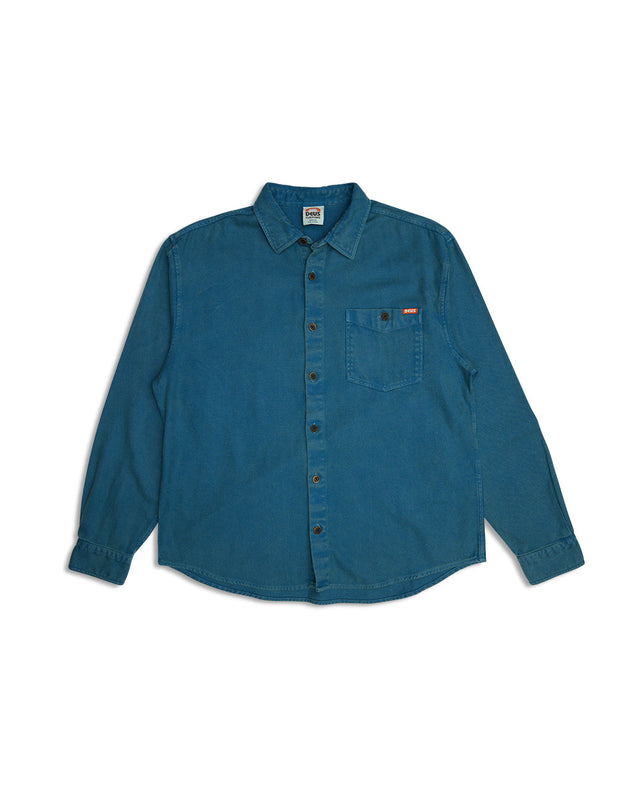 DMF245700.KeonFlannelShirt.MoroccanBlue