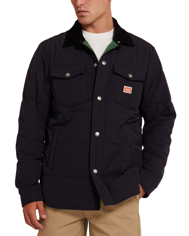 Maxwell Padded Overshirt - Black