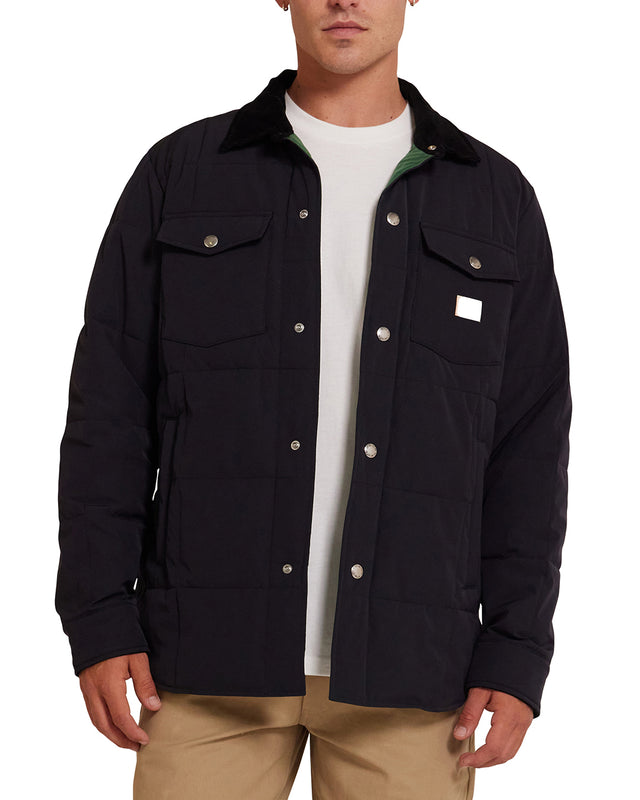 Maxwell Padded Overshirt - Black