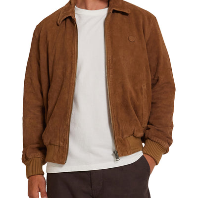 Sandstorm Suede Jacket - Brown|Model