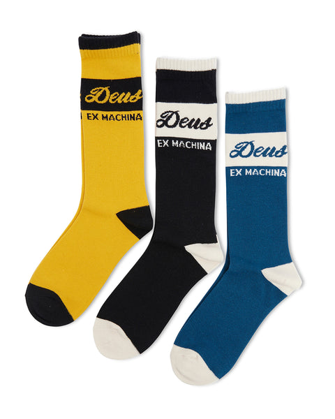 Socks | Deus Ex Machina | Saber Sock (3 Pack) - 3 Pack Multi