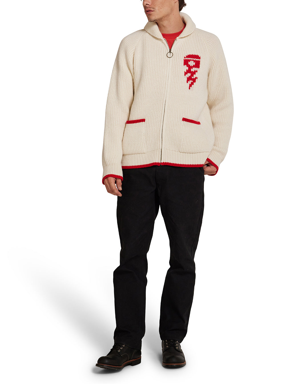 トップス GOATESSENCE DS KNIT size 2 SIW_SIWOSIW5041-RED_W-