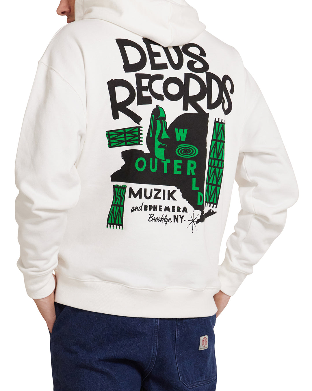 Fleece | Deus Ex Machina | Outerworld Hoodie Vintage White – Deus