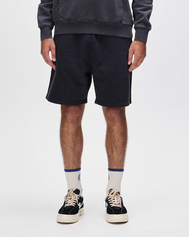 Shield Garment Dyed Track Short - Black, view 1