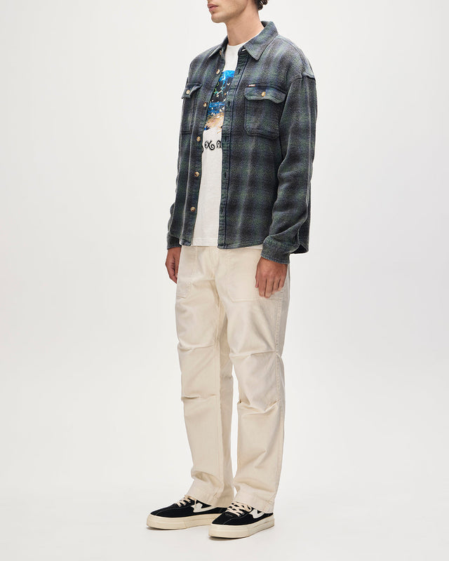 Too Busy To Work Check Shirt - Black Check