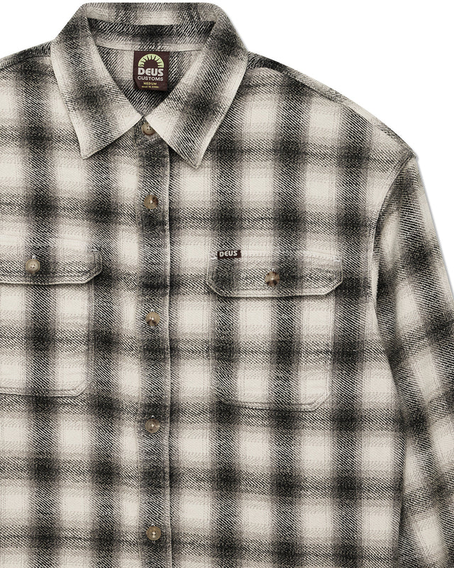Too Busy To Work Check Shirt - White Check