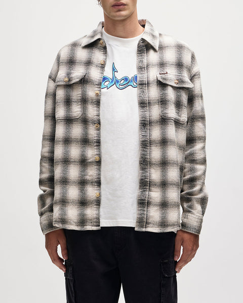 Shirts | Deus Ex Machina | Too Busy To Work Check Shirt - Black