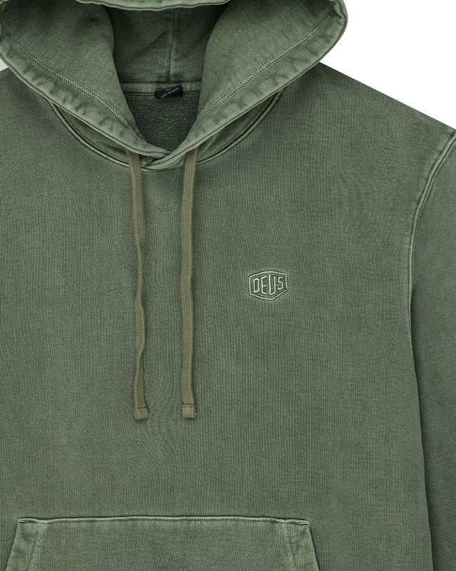 Shield Garment Dyed Hoodie - Cypress Green