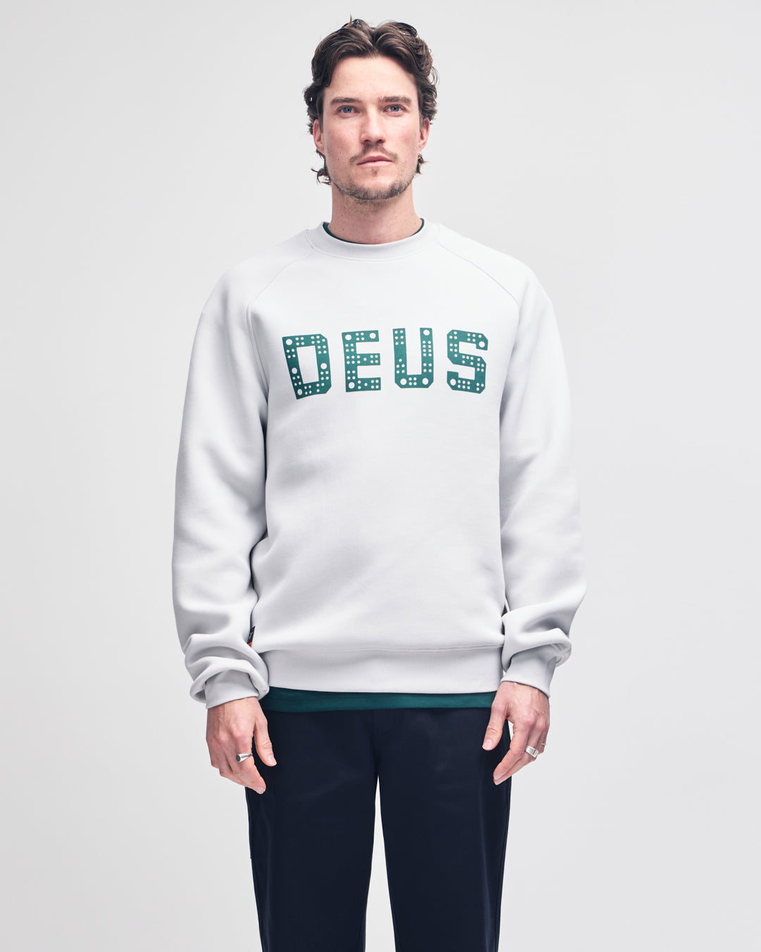 Fleece | Deus Ex Machina | Block Drill Crew - Aluminium – Deus Ex