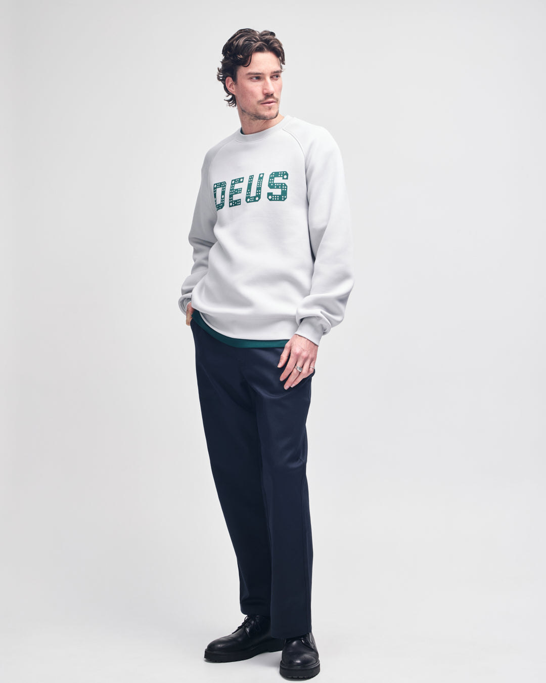 Fleece | Deus Ex Machina | Block Drill Crew - Aluminium – Deus Ex