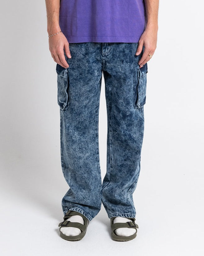 Burly Cargo Pant - Mid Indigo