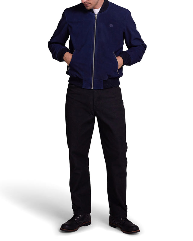 Thunder Suede Bomber - Navy