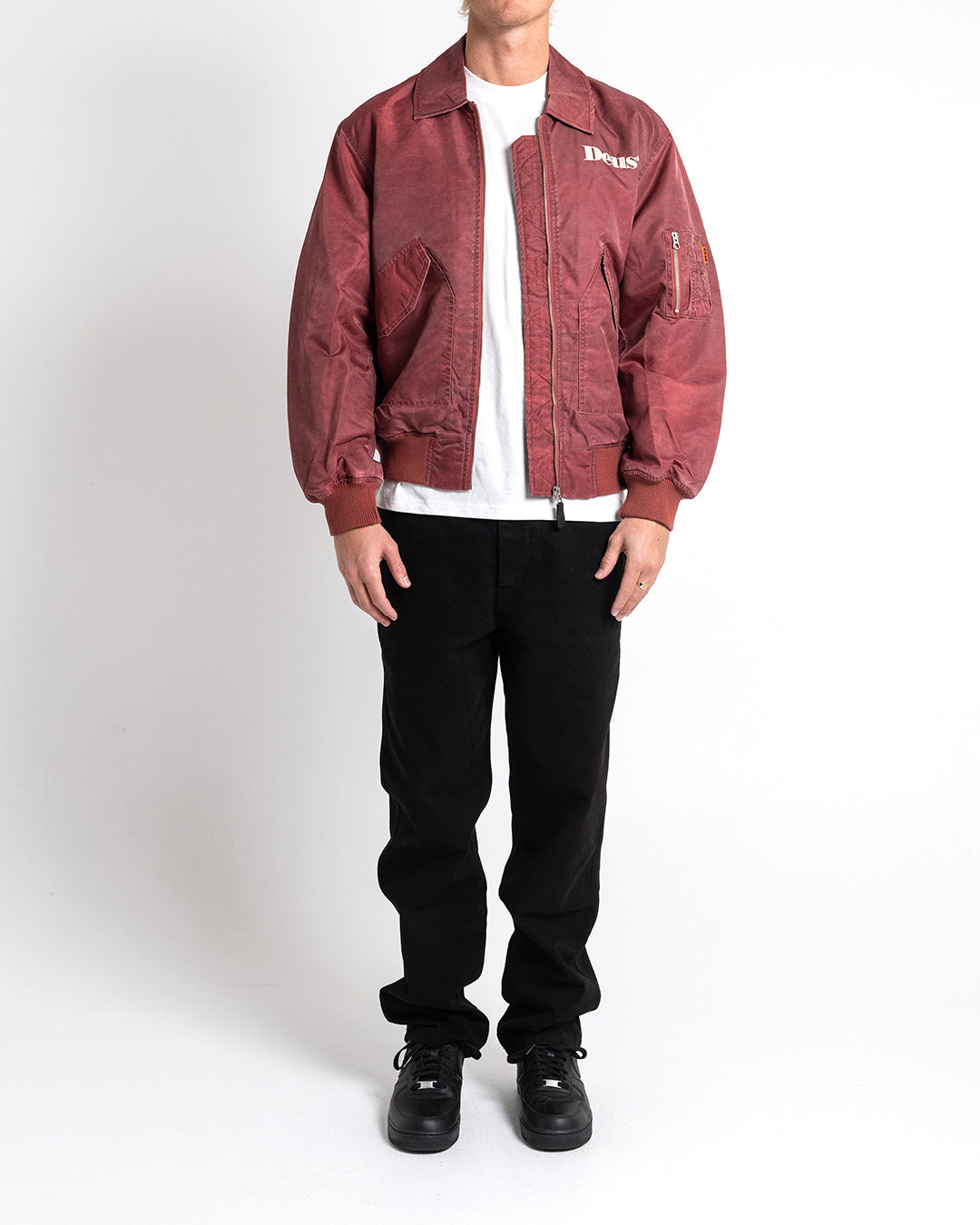 Maroon flight outlet jacket