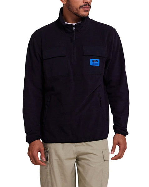 Section Zip Neck Fleece - Black