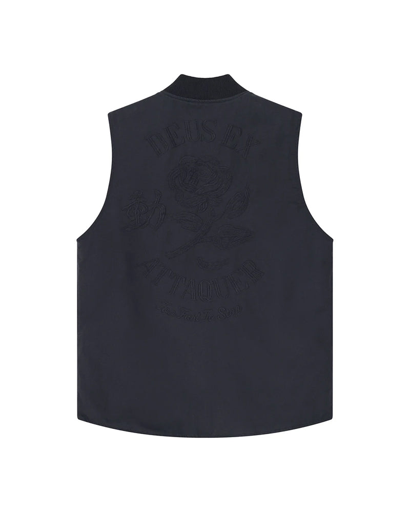 done×稲田商店 F2 Customize Vest Black Edge Jackets | Deus Ex Machina | Attaq Modify Vest - Black – Deus Ex