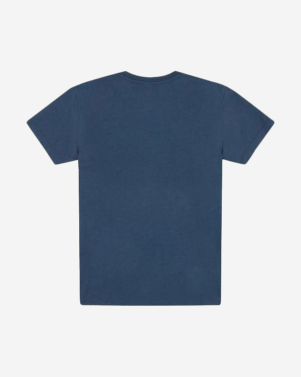 Navy regular fit t-shirt, with chest print, 190gm oe 100% cotton jersey fabrication with a garment wash