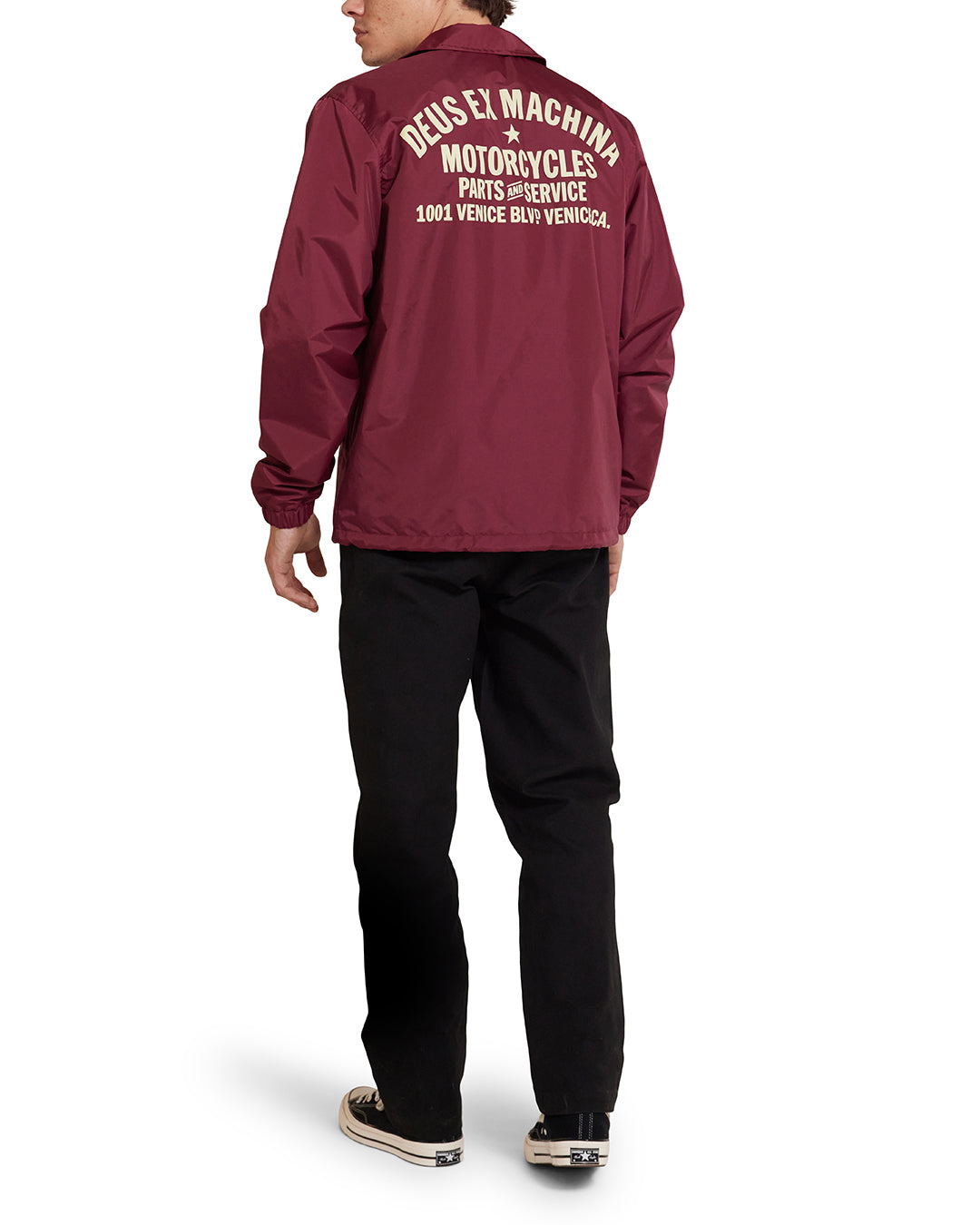 Jackets | Deus Ex Machina | Venice Coach - Rhodo – Deus Ex Machina USA