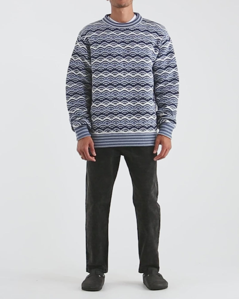 Comber Knit Sweater - Maui Blue