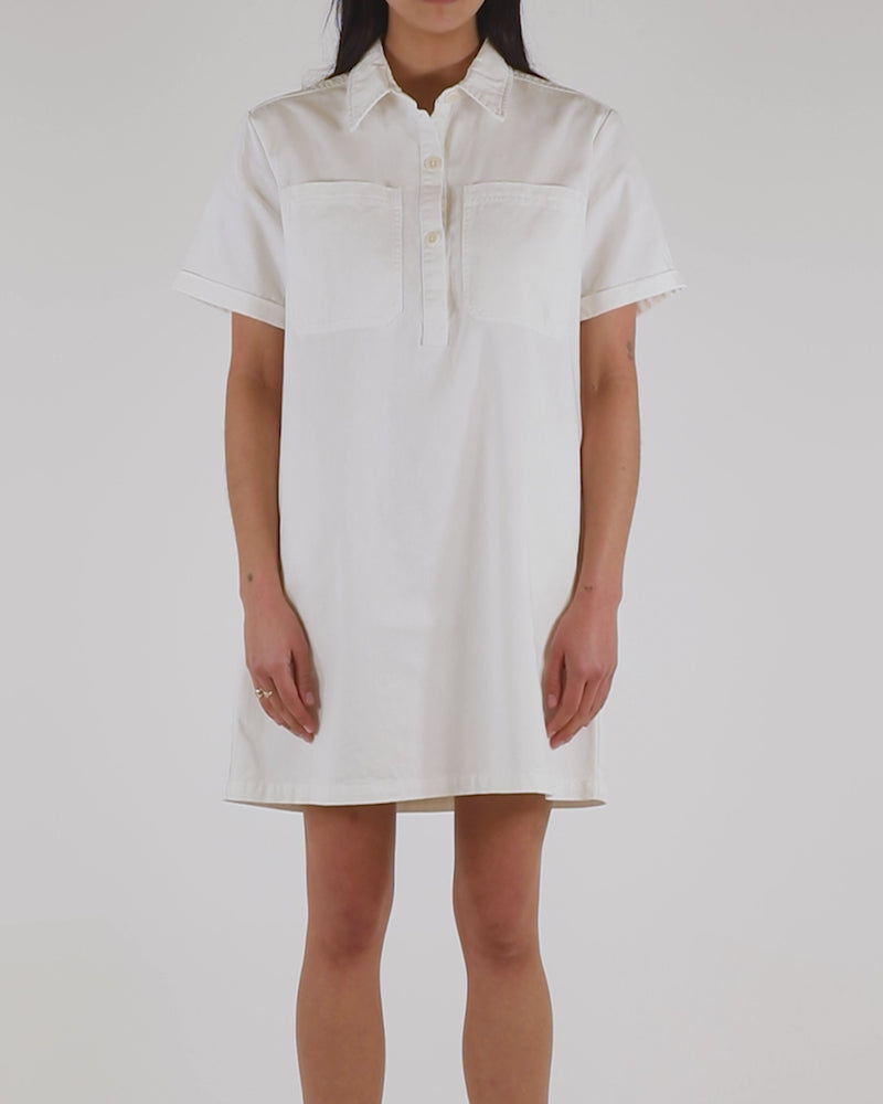 Honour Shirt Dress (Relaxed Fit) - Bleach White