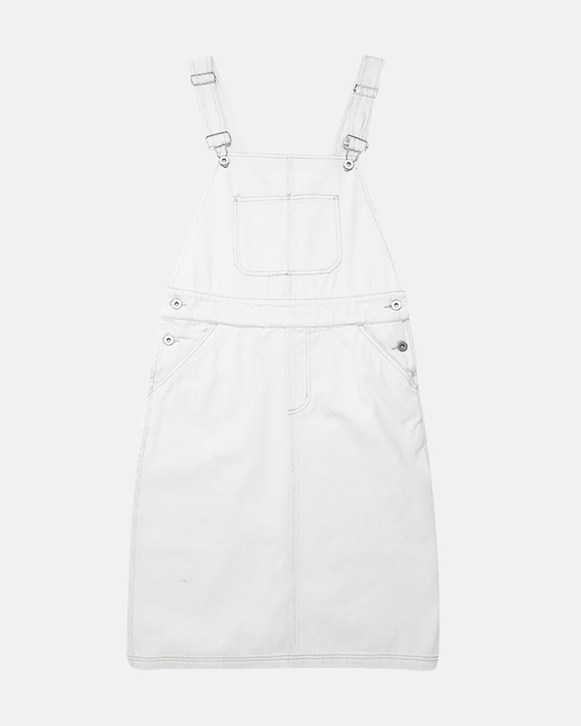 Stanley Overall Dress - Bleached White