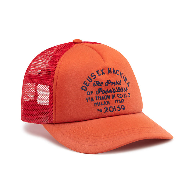 Bleached Milan Trucker Hat - Red Clay