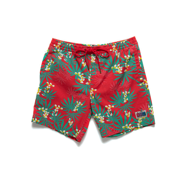 Sandbar Monkey Puzzle Shorts - Red Poppy