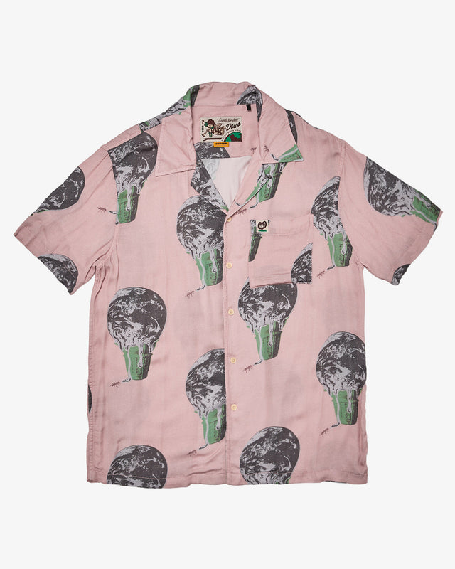 Single Scoop Short Sleeve Shirt - Pink