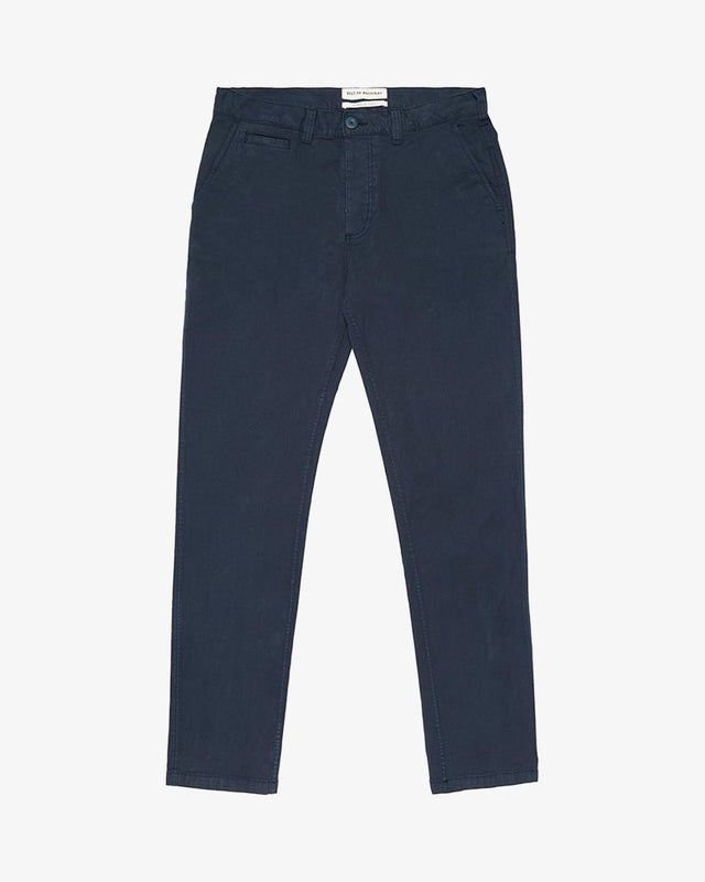 Dixon Navy Cotton Stretch Pants - Blue Bungalow