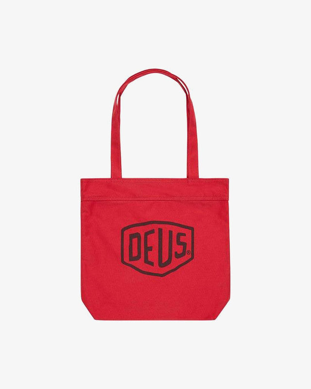 100% cotton canvas classic tote bag with twin printed logo art and self fabric shoulder straps