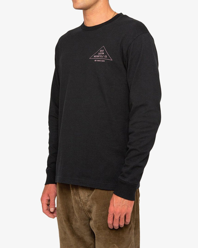 Parrallels Long Sleeve Tee - Phantom Black