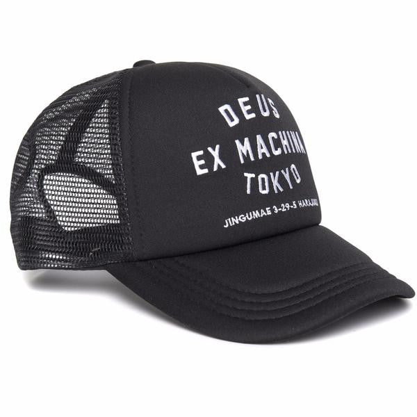 Tokyo Machine Hat Hats | Deus Ex Machina | Tokyo Address Trucker Hat – Deus Ex Machina USA