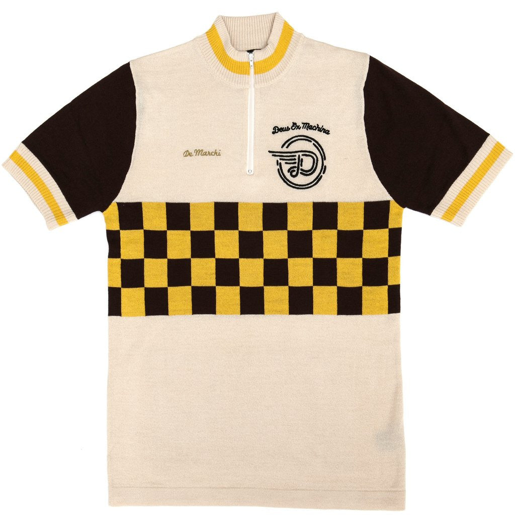 Deus X De Marchi Checker Wool Jersey - Sand